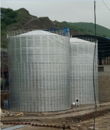 湘桥粮食钢板仓的安装全过程不用热焊接